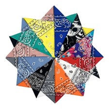 Bandanas 6 pack 12 pack 22 inch Cotton Paisley Kerchiefs for Men and Women A...