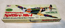 Vintage Guillows Supermarine Spitfire MK-I 504 Flying Model Airplane Kit Green