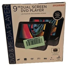 SYLVANIA 9 inch Dual Screen Portable Dual Screen DVD Media Player - New Open Box