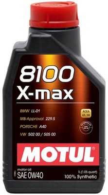 Motul 1L Synthetic Engine Oil 8100 0W40 X-MAX Case of 12 104531