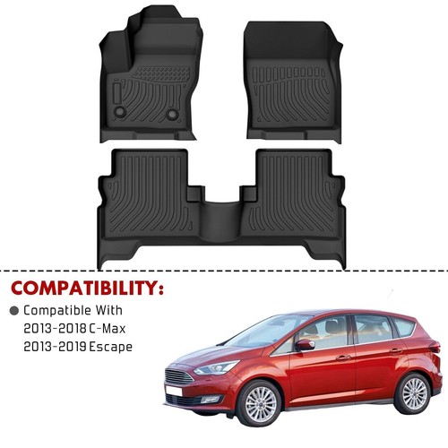 For 2013-2019 Ford Escape & Ford C-Max Car Floor Mats All-Weather Floor Liners