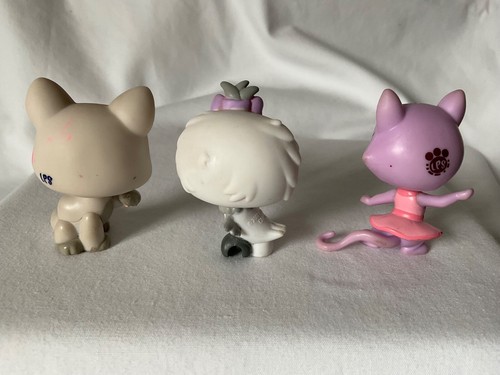 LPS Littlest Pet Shop Mixed Lot of 3 paw licking cat owl Delilah Barnsley cat - Picture 2 of 4