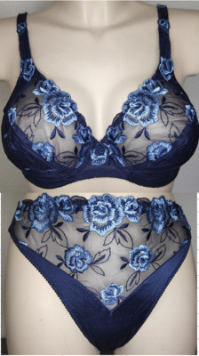 Felina 559 Damen BH mit Bügel Gr.75B UK34B SET String S 38 Vollschale Bestickt