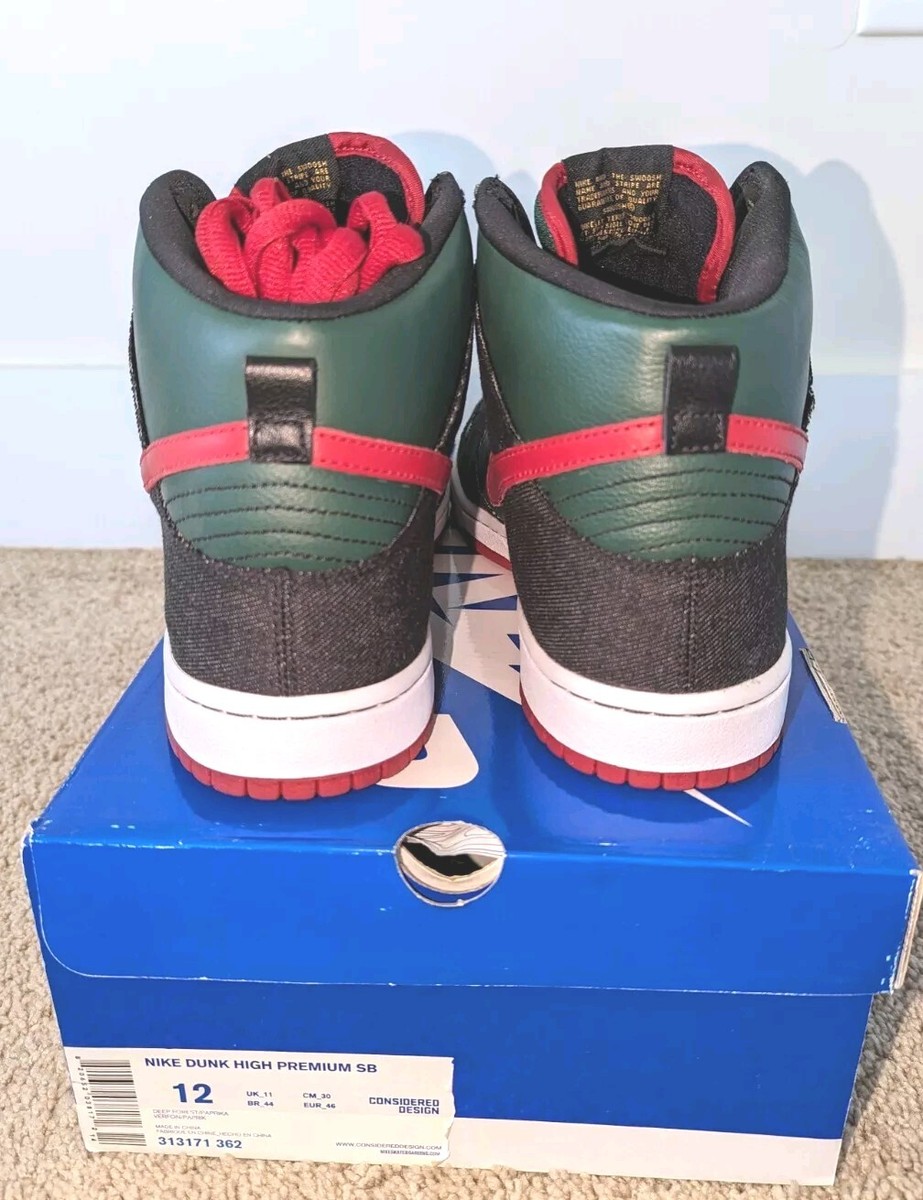 2009 Nike Dunk High Premium Gucci RESN Size 12 313171-362 Forest