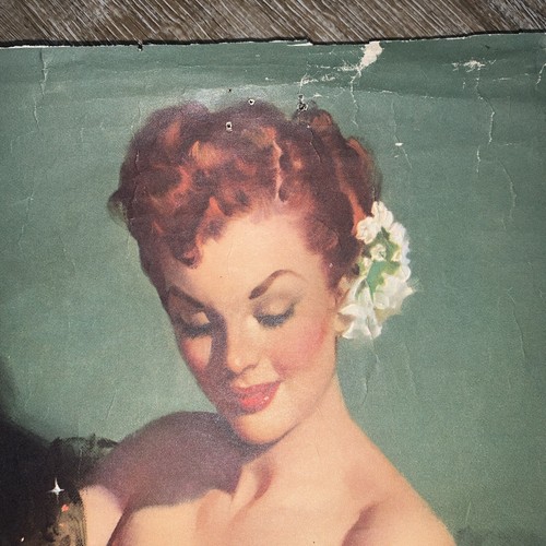 Gil Elvgren Fascination 1952 Vintage Originaldruck 20"" x 16"" Art Deco MCM - Bild 2 von 15