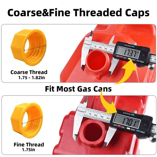 3 Sets Replacement Gas Can Spout Nozzle Vent Kit Funnel For Plastic Gas Cans Old - Bild 7 von 14
