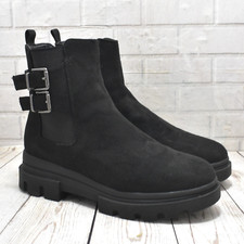 Womens Fabulous Footwear Black Zip Up Mid Heel Ankle Boots UK 5 EUR 38