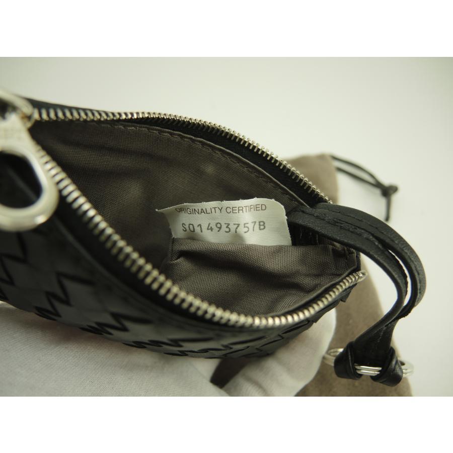Bottega Veneta Coin Case Intrecciato Leather Black Coin Bottega Veneta Coin Case Intrecciato Leather Black Coin