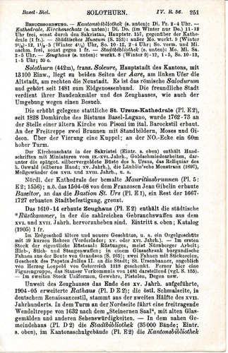 CH Solothurn 1927 orig Stadtplan + Reisef. (3 S) St-Ursus Rossmarkt Gurzelngasse - Picture 2 of 2