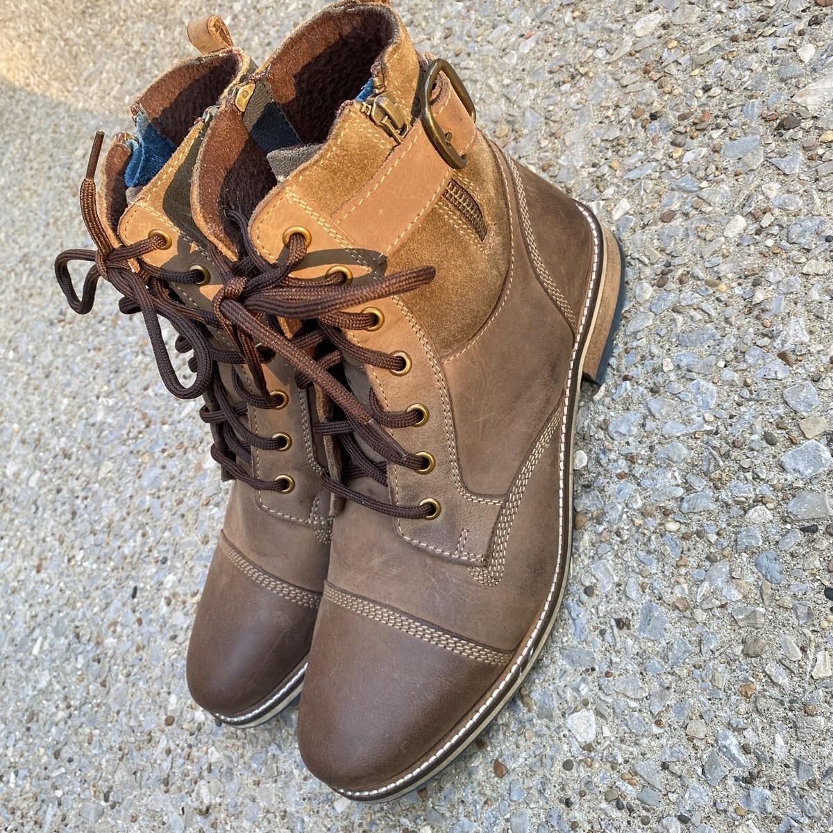 Franco Fortini Dark Brown Leather Boots Franco Fortini Mens Boots Sz 11 Leather Lace | Mercari main image 2