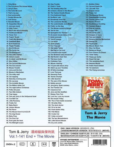 TOM AND JERRY - COMPLETE TV SERIES DVD BOX SET (1-141 EPS+MOVIE) (ENG DUB) - Picture 2 of 9