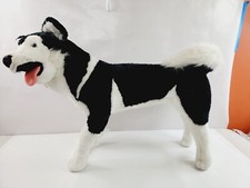 Melissa  Doug 30" Black  White Siberian Husky Dog Realistic Life Size Plush