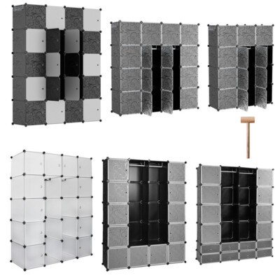 Kleiderschrank Kunststoff Regalsystem Kleiderschrank Garderobe DIY 24/20 Würfel