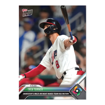 5シリ　topps wbc 2023 TREA TURNER ターナー 2023 Topps Now World Baseball Classic #WBC-62 Trea Turner Team USA