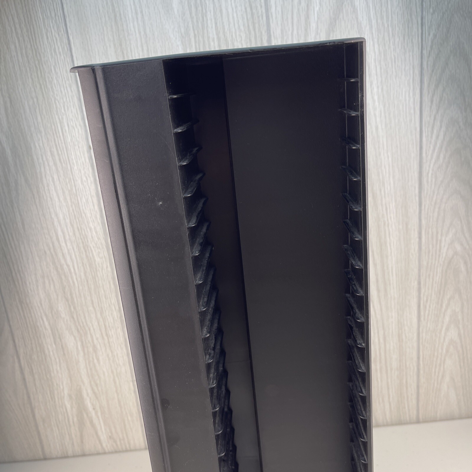 LASERLINE Cassette 100 Tape Storage Rack Carousel Rotating Tower Black eBay