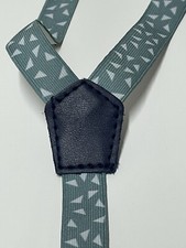 Boys Toddler Blue Green Suspenders Wedding Easter Church Geometric