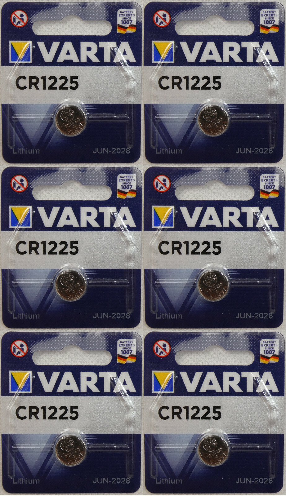 Thumbnail - 6 Stück Varta Cr1225 Batterien Knopfzellen Knopfzelle Uhren Mhd