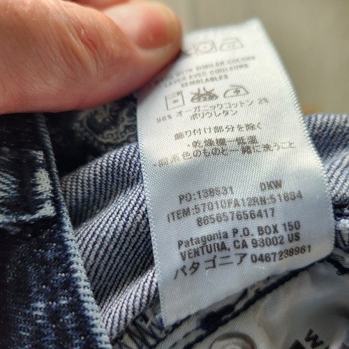Patagonia Jeans Womens 26 Dark Blue Cargo Pocket Iron Clad Denim Stretch 30x30 - Picture 13 of 19