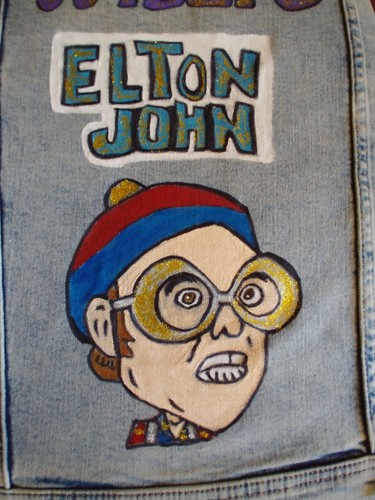Pinball Wizard Hand Painted Denim Jacket Size Medium - Picture 3 of 8
