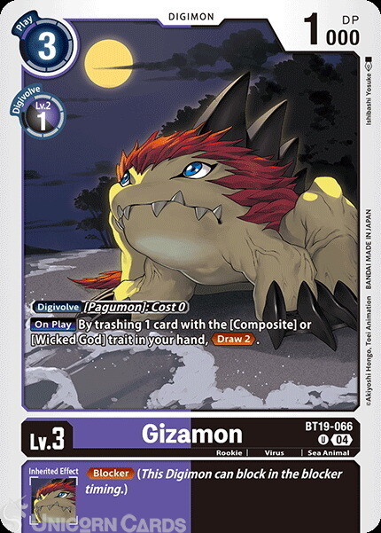 BT19-066 Gizamon : Uncommon Digimon Card : BT18-19: Special Booster Ver.2.0