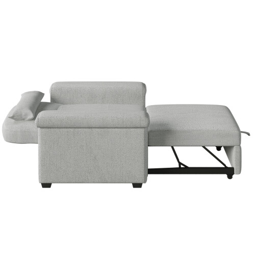 3 in 1 Convertible Sleeper Chair Sofa Bed Pull Out Couch Sofa Armchair w/ Pillow - Picture 32 of 56