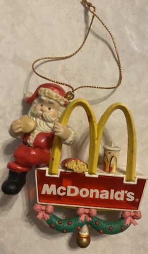 McDonalds Christmas Ornament Santa on the Golden Arches 1996 Light Up - Picture 1 of 3