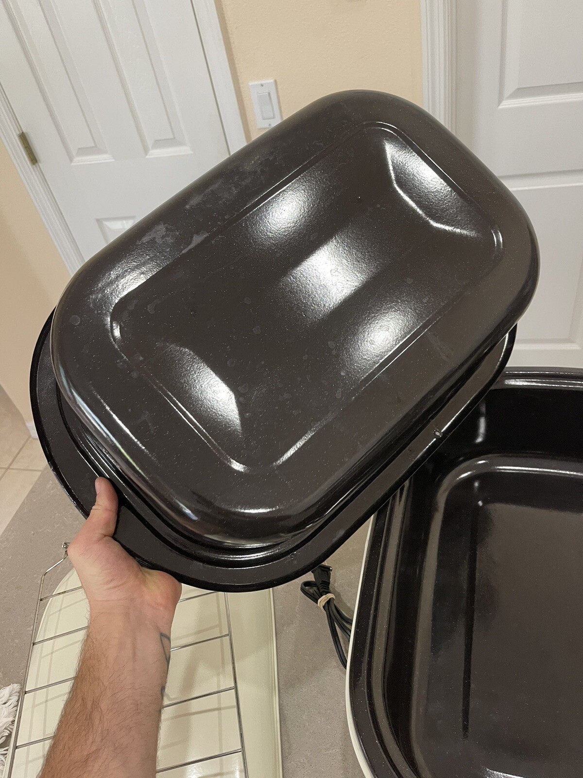 Rival RO171 17 Quart White Roaster Oven with Lid & Rack eBay