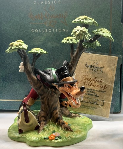 WDCC Three Little Pigs Big Bad Wolf Who's Afraid Of The Big Bad Wolf, Echtheitszertifikat & Box