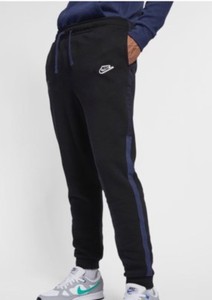 black and blue nike joggers