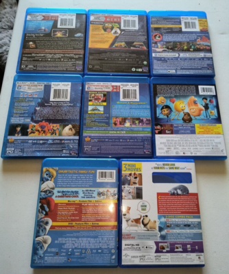 8 Kids Blu-ray Bundle Lot - Animated - Disney Pixar's INSIDE OUT