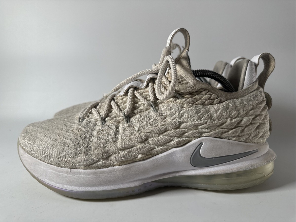 Nike Air Max Lebron 15 Low White Metallic Men's Size 10 A01755-100
