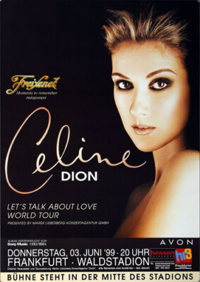 Celine Dion - Lets Talk Love, Frankfurt 1999 | Konzertplakat | Poster