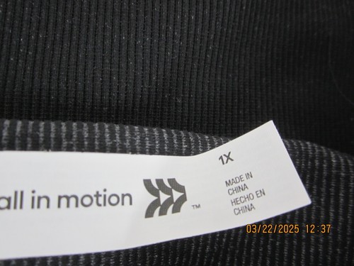 Women's All In Motion Plus Size Active Knit Seamless Skort Black 1X - Picture 10 of 13