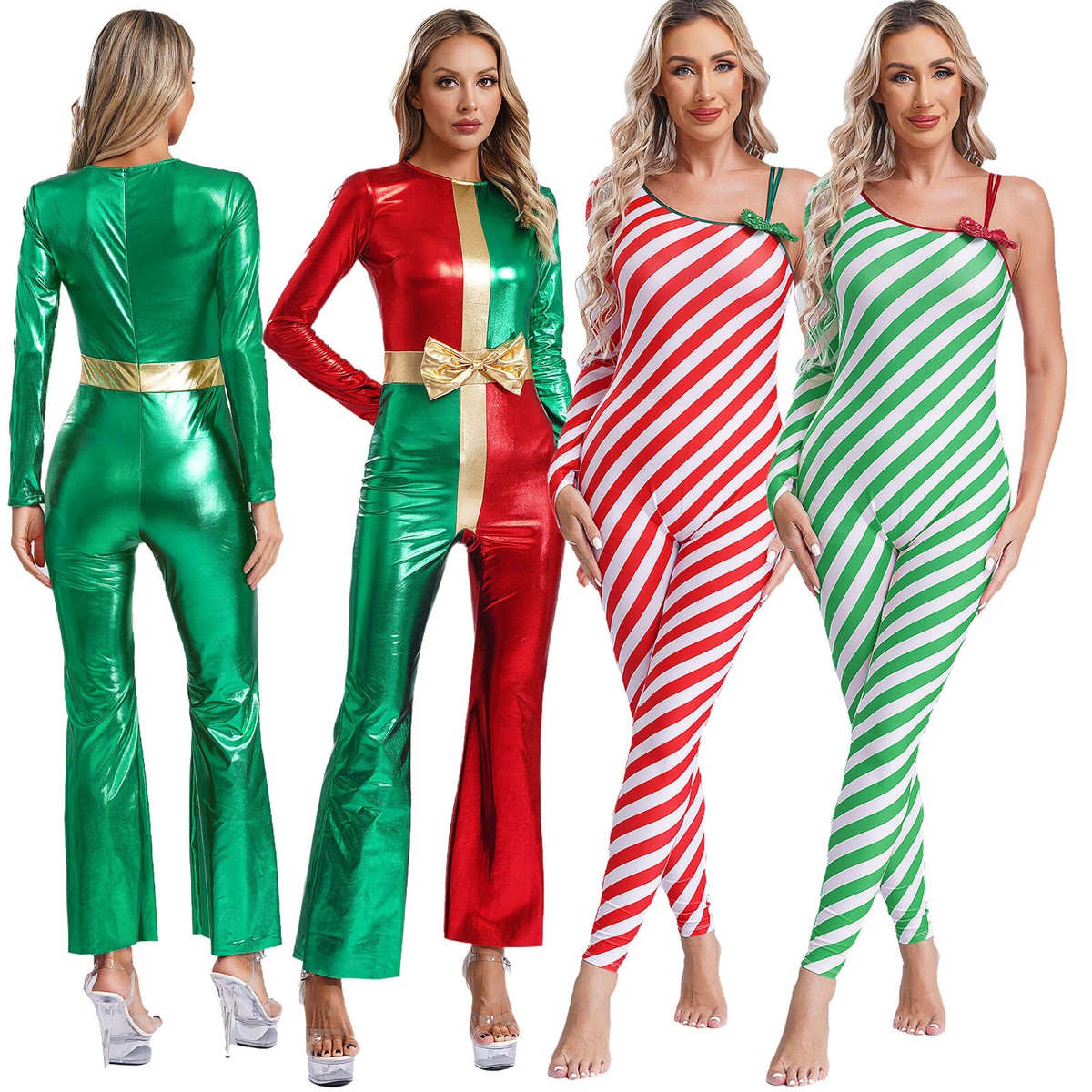 Weihnachtskleid Für Damen – Santa Claus Kostüm Aus Samt Mit Pelzbesatz, Langarm (Größen S Bis 5XL)