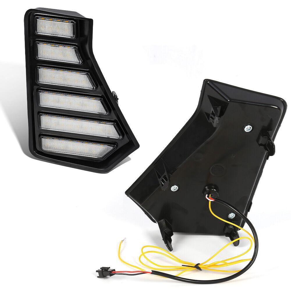 LED Daytime Running Lights With Turn Signal For Toyota Tacoma 2024-2025 | Front Marker Lamps DRL Left & Right Pair
