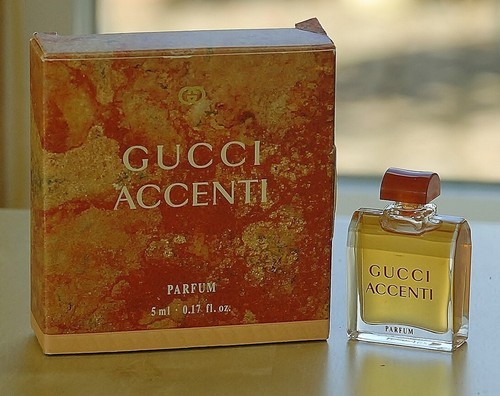 Vtg * GUCCI ACCENTI by GUCCI * splash PURE PARFUM 5 ml~.17 oz RARE MINIATURE