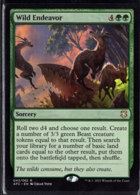 Wild Endeavor 043/062 Rare Non Foil AFC Forgotten Realms Magic TCG NM