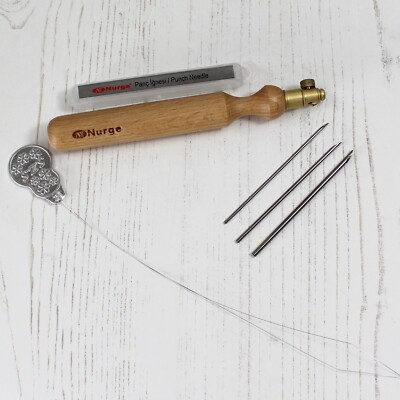 Nurge Stanznadel Stickwerkzeug Set 3 kleine Stich Fadengrößen & Gewinde 