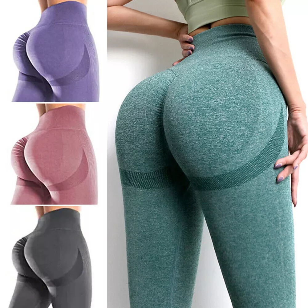 Women Leggings Push Up Yoga Pants High Waisted Scrunch Booty Leggins Butt  Lift