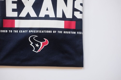 NIKE NFL TEXANS HOUSTON FOOTBALL DRI FIT VTG Y2K BLUE T SHIRT MEN SZ M 2017 - Picture 4 of 6