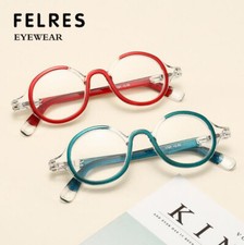 Retro Round Anti-blue Light Reading Glasses For Women Full Frame Glasses New