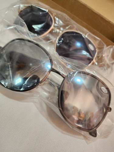 Jorcensey Women 2 Pairs Bifocal Sun Readers UV400 Sunglasses w/Metal Frame +2.50 - Picture 5 of 10
