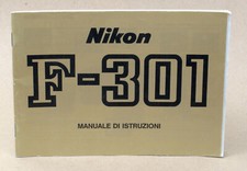 Original Nikon F-301 Instruction Users Manual - Gold - Authentic - in Italian