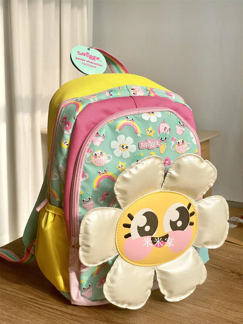 New Smiggle Sunflower style children Schoolbag Movin' Junior Girl Backpack