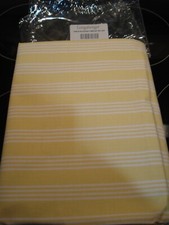Longaberger 75-76" Rod Pocket Valance-Buttercup Yellow Stripe Fabric-NEW  