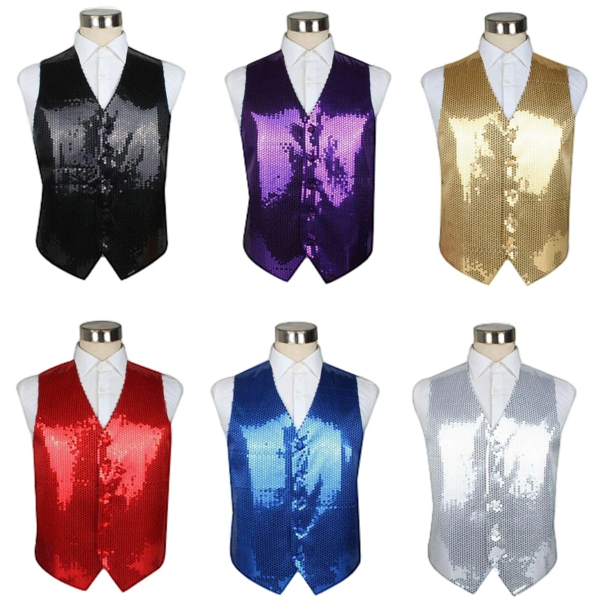 Mens sequin shop waistcoat
