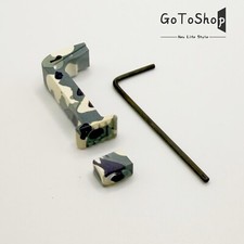 Extended Mag Release for Gen 3 Glock 17, 19,22,26 Aluminum Woodland Green Camo
