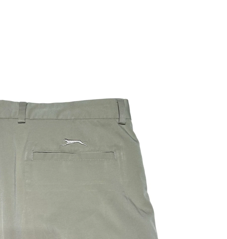 Slazenger Golf Shorts Mens 38 Khaki Flat Front Performance Stretch Casual - Image 3 of 4