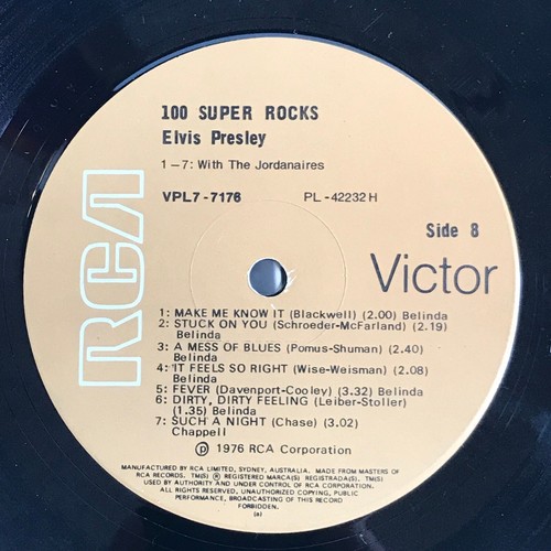 Elvis 100 Super Rocks 7 Lp Box Set 1977 - Picture 14 of 19