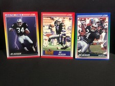 1990 Score Ground Force Bo Jackson #330 Record Breakers #591 + Base #10 Raiders